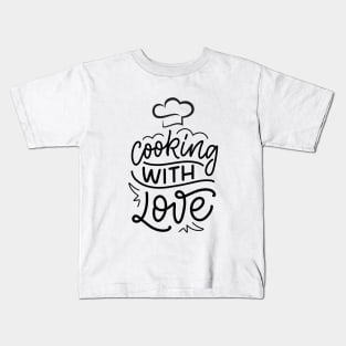 Cooking with love chef hat design Kids T-Shirt